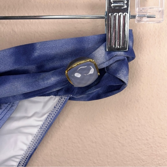 New Small Despi Blue Swim Bottom NWT Abstract Gem Silver Accent Boho Bohemian - Picture 10 of 11